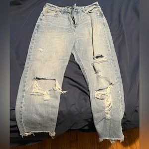 Abercrombie & Fitch 4 short light wash Girlfriend Jean